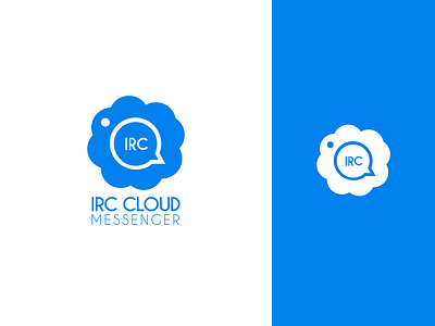 IRC Cloud Messenger Logo Design app branding chat cloud contribution contributor design graphic graphics icon identity illustration illustrator irc logo messengers open source steemit utopian vector