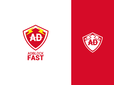 Adblock Fast Logo Design ad adblock adblock fast ads app block branding contribution contributor design fastfood graphic graphics icon identity logo open source shield utopian vector