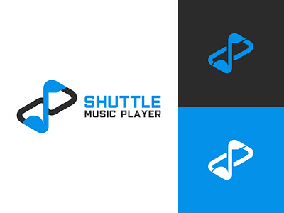 Shuttle Music Player Logo Design app branding contribution contributor design graphic graphics icon identity illustration logo open source play player shuttle shuttle player utopian vector
