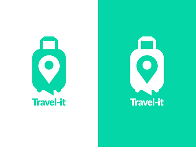 Travel-It Logo Design app bag branding contribution contributor design graphic graphics holiday icon illustration location logo map suitcase travel travel it traveling utopian vacation