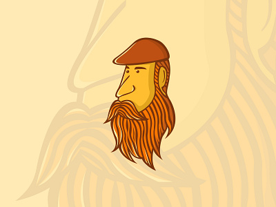Beard beard cartoon character art illustration logo mascot mascot logo vector