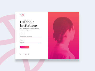 Dribbble Invites code dribbble dribbbleinvitation giveaway graphic design invite pink ui ui ux design ux webdesigner website