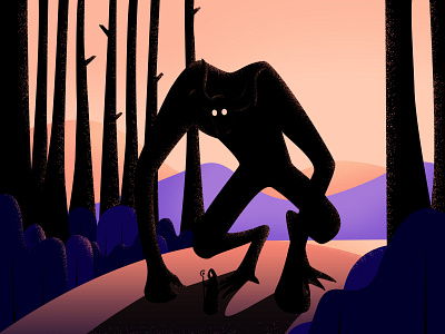 Wizard and Monster art character design forest illustration illustrator monster wizard
