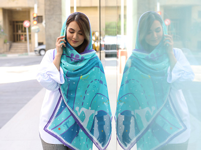 scarf design-Sofalineh design illustration