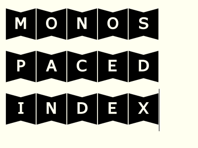 Indexing Typeface