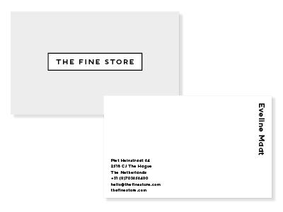 The Fine Store Stationary brand branding business card design graphic identity invitation logo logotype poster stationary visual