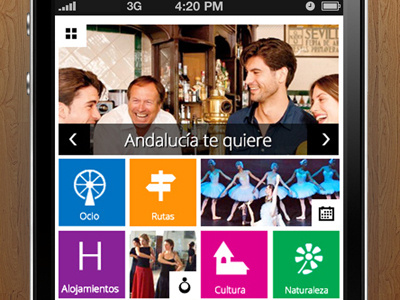 Oficial Andalucia tourism mobile website jquery mobile mobile touris website