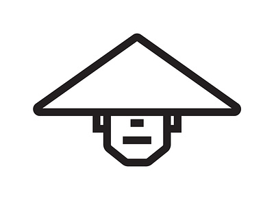 Zen Monk graphic icon illustration logo mark shapes vector