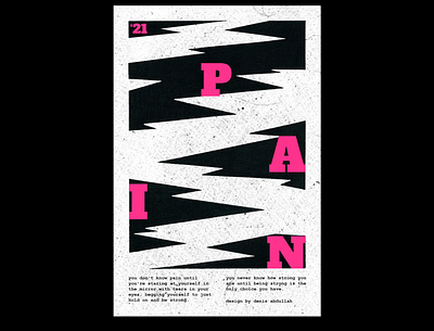 Pain - Poster illustration layout mentalhealth minimalist plakat posterdesign shapes swiss poster visualart