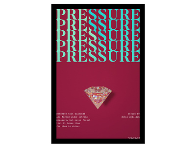 Pressure Poster Design 3d mentalhealth plakat poster posterdesign visualarts