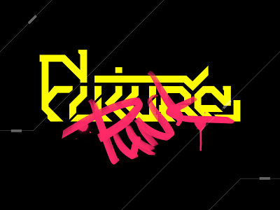 FuturePunk creative cyberpunk design futurism futuristic graffiti graphic graphic design illustration lettering newage newwave shapeology shapes streetart type urban vector visualart