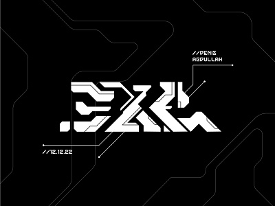 .Exe blackandwhite cyberpunk design futuristic graffiti graphic illustration shapes streetart tech type vector