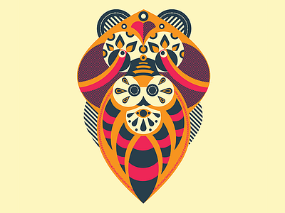 Ornate Lion design graphic lion nature shapeology shapes vector