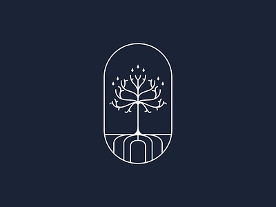 The White Tree design graphic icon illustration logo lordoftherings mark monoline nature shapeology shapes tree vector