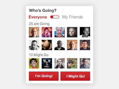 Who's Going Widget