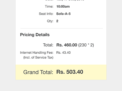 Ticket and Pricing Summary