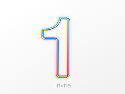 1 Dribbble Invite Available colours dribbble invitation invite lines offer one opportunity prospect