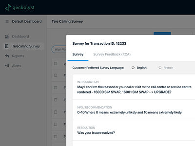 Dashboards And Surveys dashboard dutchicons modal navigation pop up sf ui survey tabs ui ui design