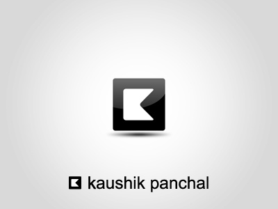 My Personal Logo black clean designer freelance identity indian k kaushikpanchal logo minimal personal webdesigner