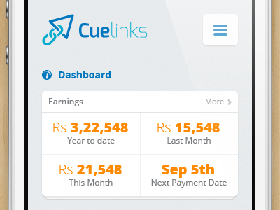 Cuelinks Mobile Website cuelink dashboard dashboard ui design interface mobile mobile dashboard mobile site open sans responsive ui user interface website