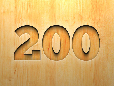 200 Followers 200 celebration followers light effect shadow texture thank you thanks wood