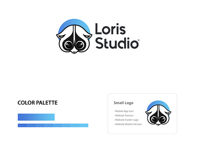 Loris Studio | Brand Identity | 2020 2020 animal blue brand branding character color graphic identity identity branding iran logo logo design logodesign logotype loris loris studio saeededrisi shiraz tehran