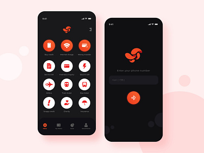 Asan Pardakht App Redesign ap app app design application asan pardakht asanpardakht balck color dark mode iran red saeededrisi tehran ui ui ux ui black ui dark uiux user experience userinterface