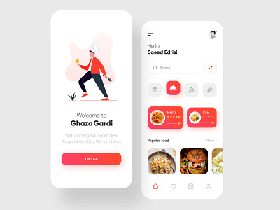 Ghaza Gardi | Ui Design app design color color palette flat food ui icon icon app logo minimal restaurant ui ui app ui app design ui best ui food ui restaurant uiux ux uxdesign vector