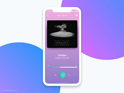 iPhone X design - Music Player iphone iphone 10 iphone x music music player ui photoshop saeededrisi sketck ui uidesign ux