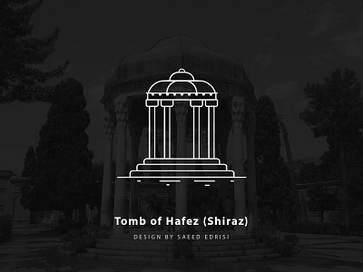 Tomb Of Hafez graphic design hafez iran persian saeed edrisi shiraz tehran tomb hafez tomb of hafez vector vector minimal