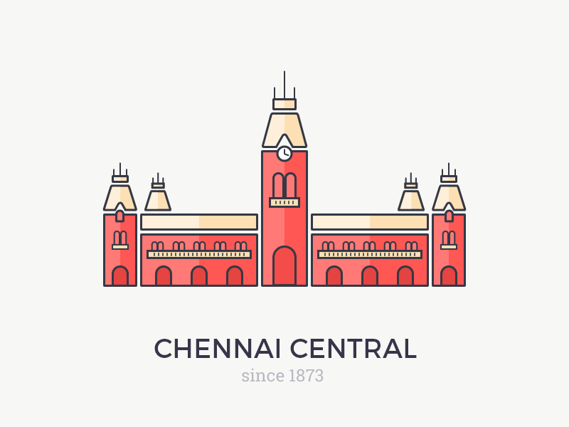 Chennai Central by karry on Dribbble