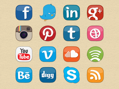 Social Media Icons behance digg download dribbble facebook free google icon instagram linkedin pinterest rss sketched skype soundcloud spotify tumblr twitter vimeo youtube
