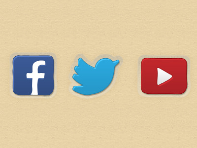 Large social networking icons