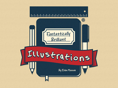 Illustration Icon book icon illistration pen pencil