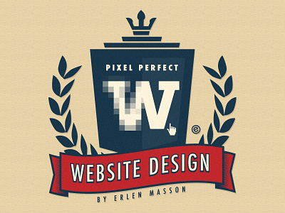 Web Design badge design icon pixel pixelated shield website