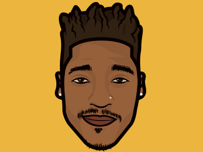 My Face with Vector Lines avatar character design face hightop illustrator smile vector yellow