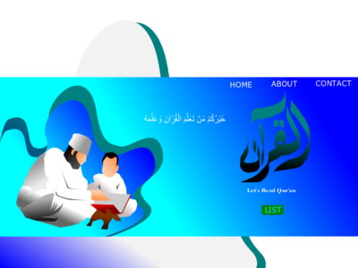 Landing Page learn the Qur'an animation app brand branding design flat icon identity illustration illustrator lettering minimal ui web website