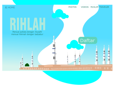 Landing page muslim traveler developement flat landign page muslims simple design travel ui deisgn web design website banner