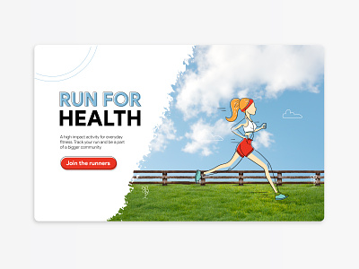 Run for health #DailyUI Challenge :: 003 illustration ui ux
