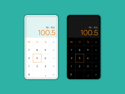 #DailyUI Challenge :: 004 app calculator design ui
