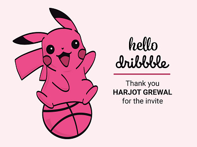 Hello Dribbble! debut debut shots dribbble hello dribbble pink pokemon pokemon