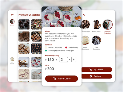 The Chocolate Shop | App Design adobe app app design application branding chocolate design ui ux xd xd design