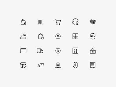 Angular Icons - Shopping Pack
