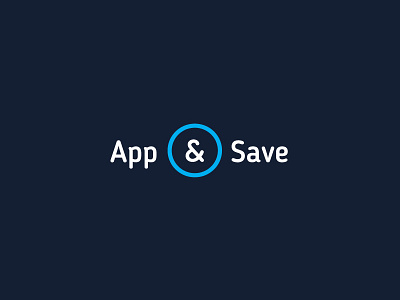 App & Save application blue color identity logo save website