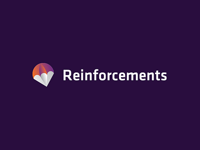 Logo WIP - Reinforcements air gradient klavika logo orange parachute purple reinforcements white