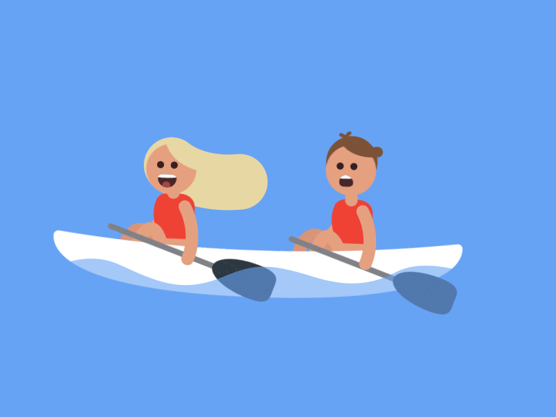 Kayaking animation canoe illustration kayak me more