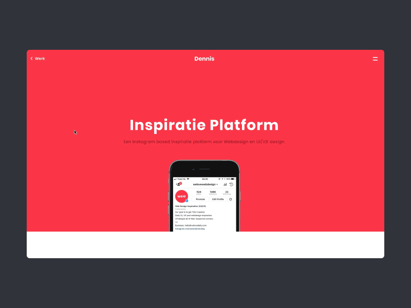 Casestudy @ New portfolio animation black case casestudy clean dennis parallax portfolio rotterdam scroll