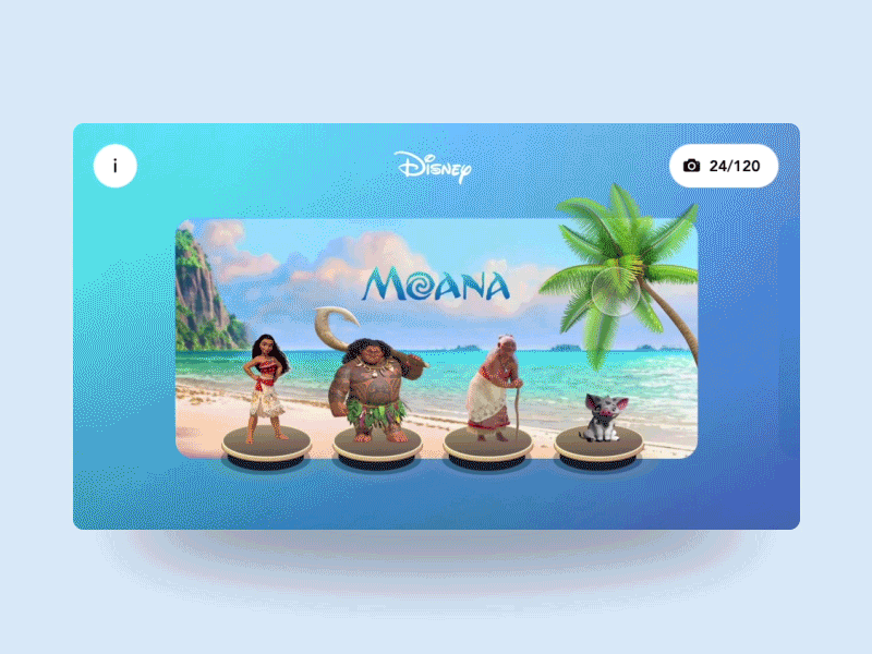 Main Hub - Disney Bedtime Stories app application characters children disney frozen main hub moana swipe