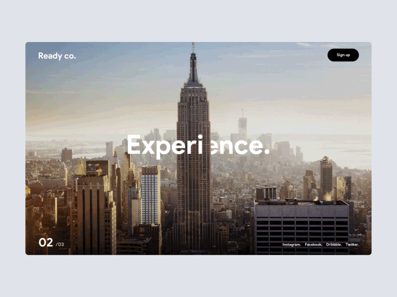 Experience. animation experience layers nederland netherlands new york ny parallax rotterdam scroll time ui ux website