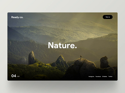 Nature. blog interaction nature nederland netherlands parallax principle rotterdam scroll sketch smooth transition ui ux website